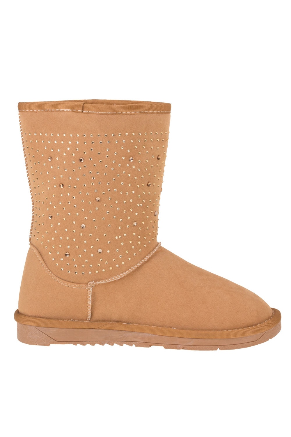 Damen Stiefel camel verziert