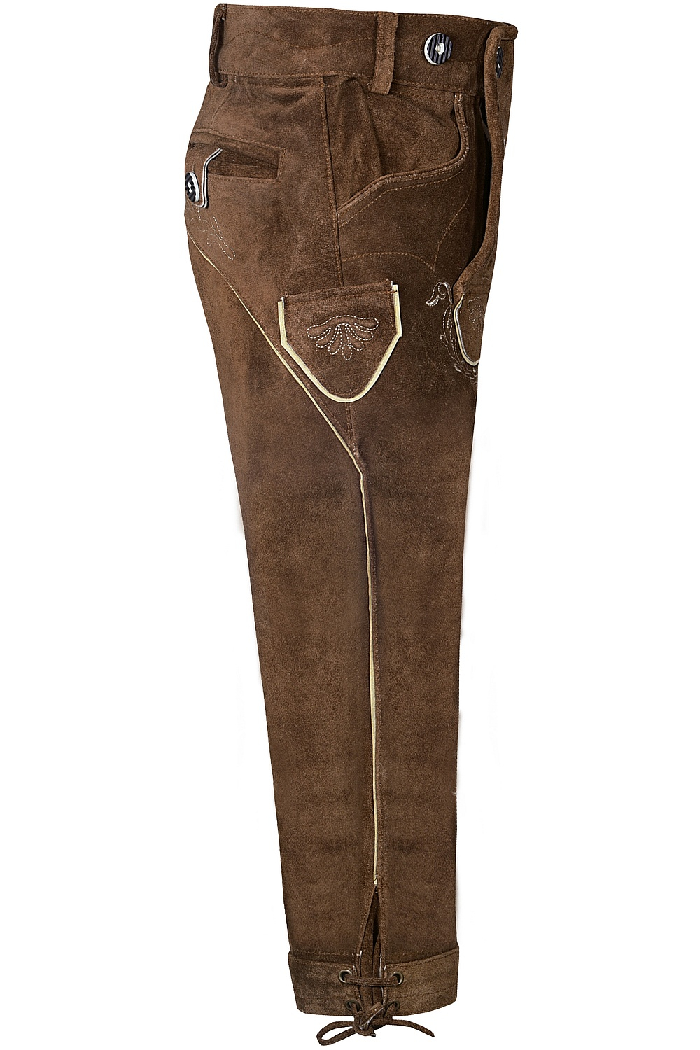 Trachtenlederhose Kniebundhose Hannes mittelbraun