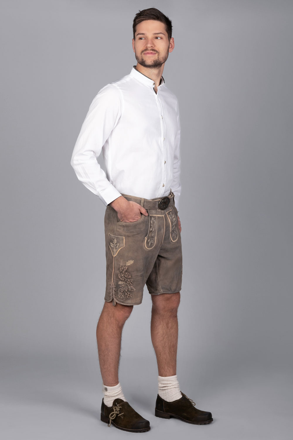 Kurze Wildbock Lederhose Kare