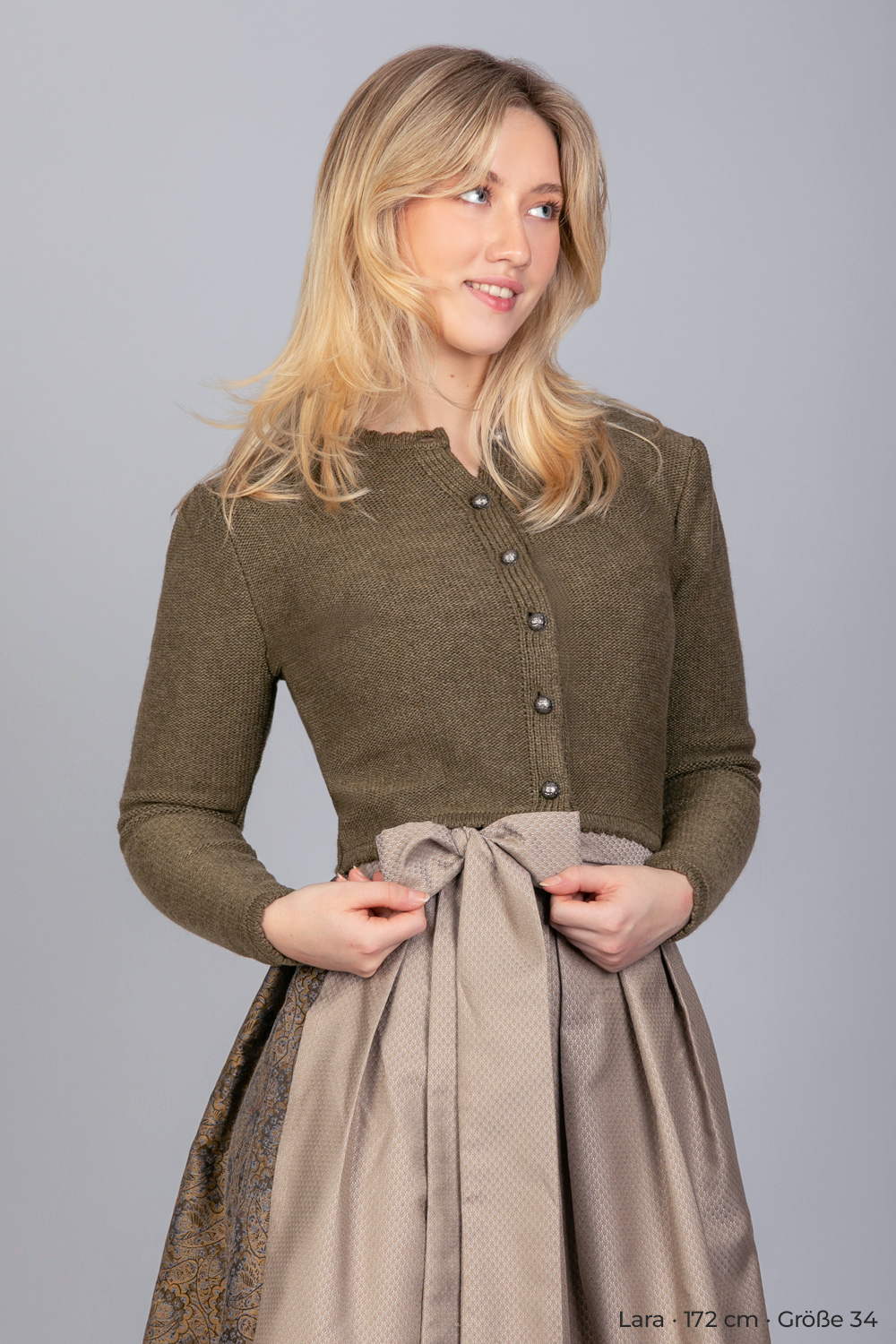 Strickjacke Sophie Khakigrün