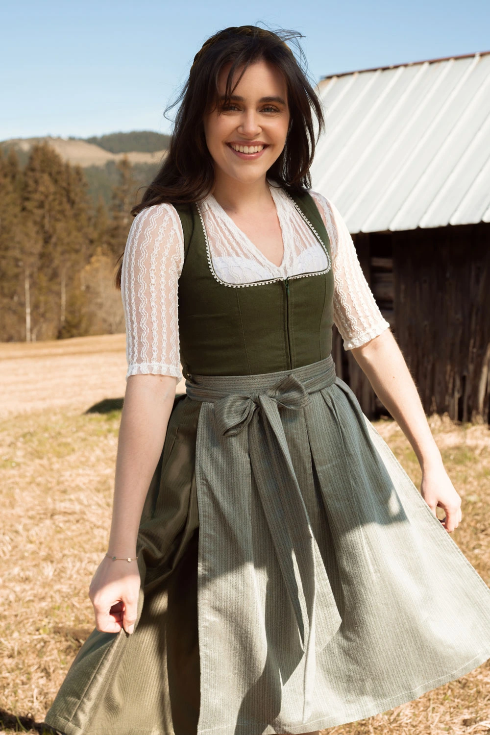 Midi Dirndl Anni Leinen