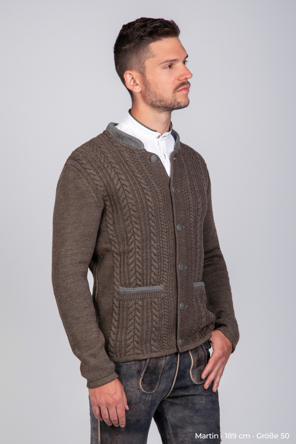 Trachten Strickjacke Jakob Tabak