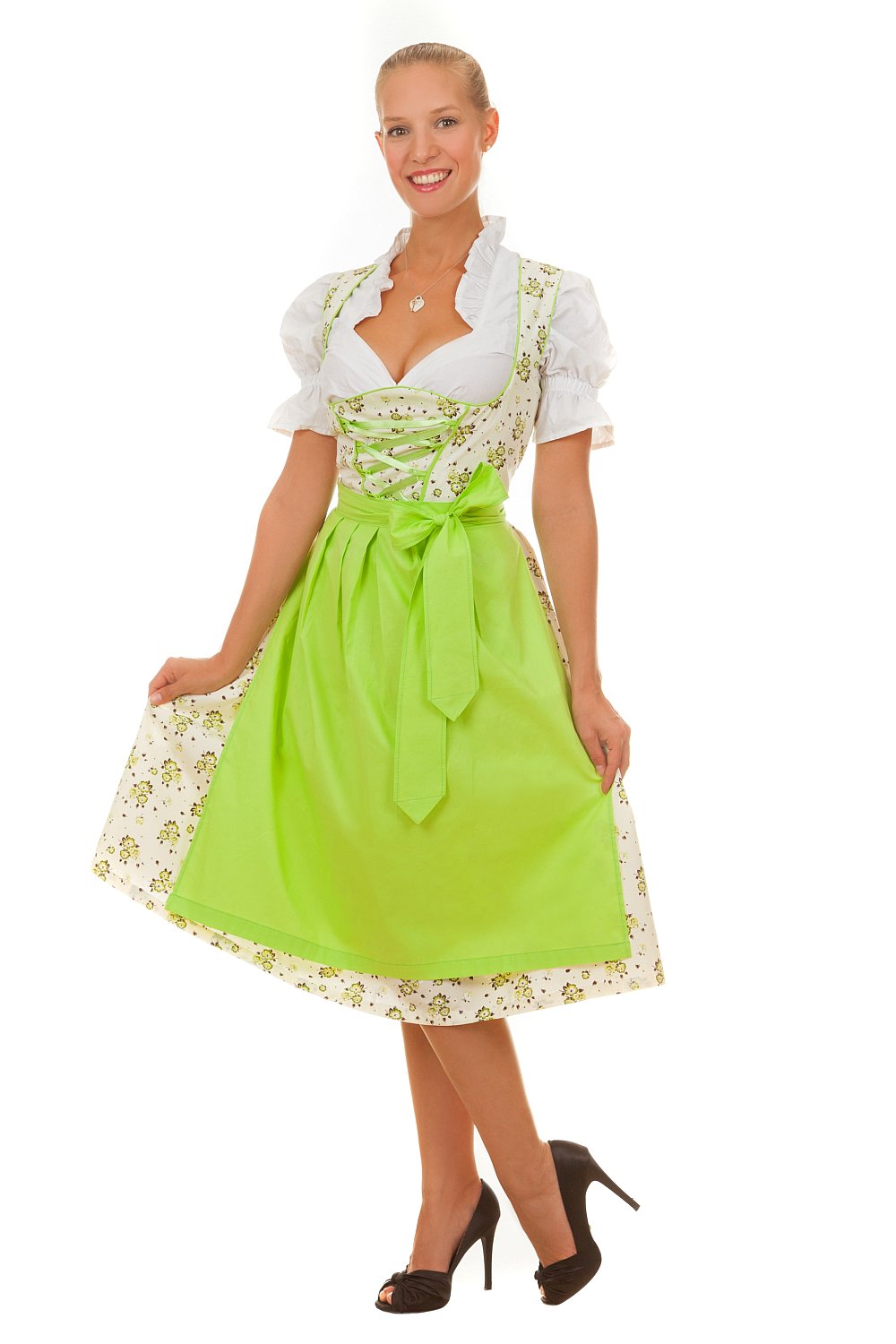 Midi Dirndl Valentina grün