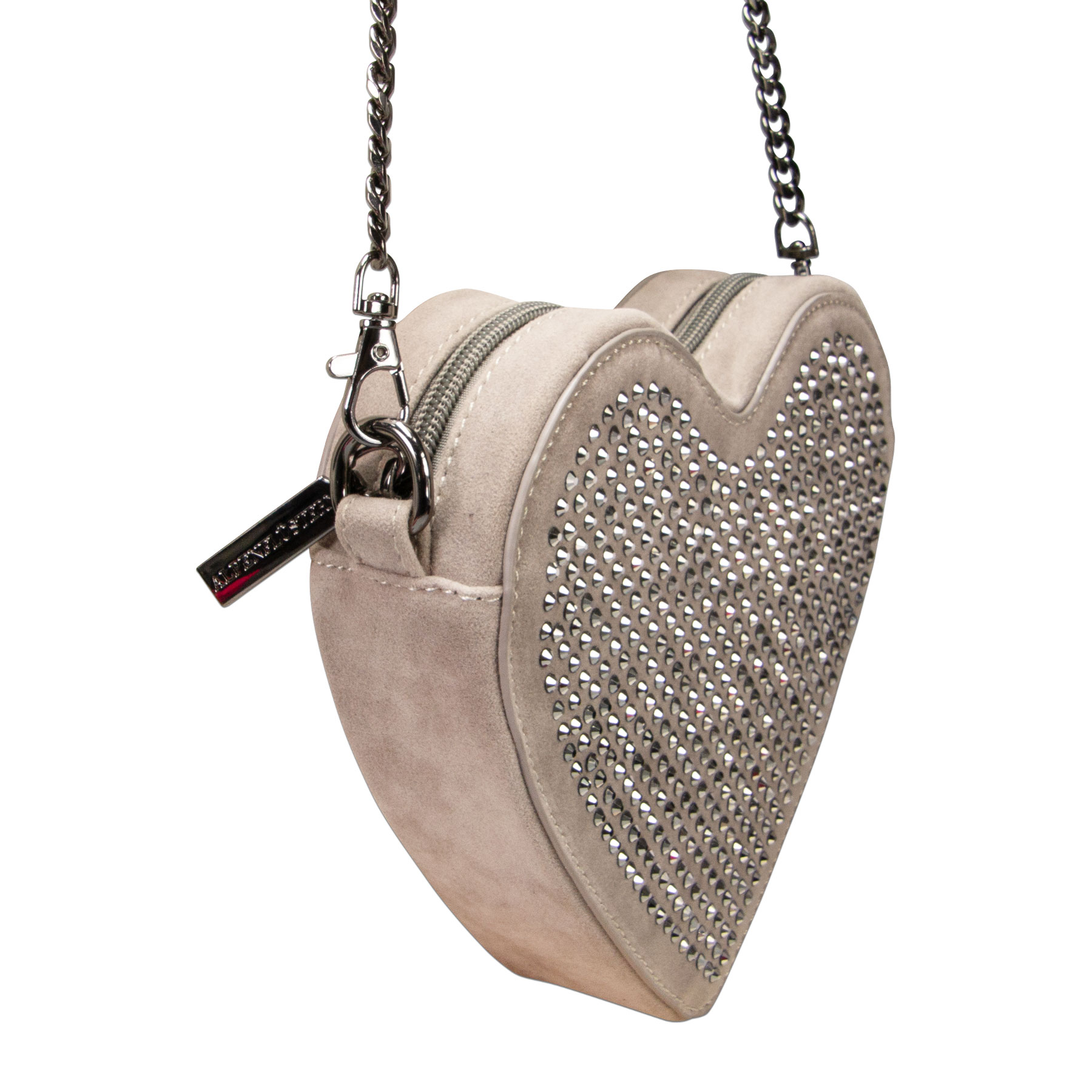 Dirndltasche Valerie Taube in Herzform mit Strasssteinen