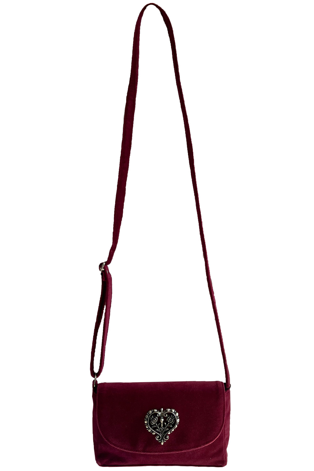 Dirndltasche Samt Bordeaux Rot