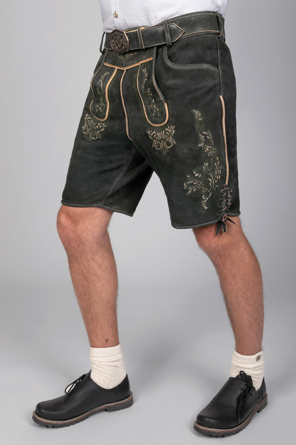 Kurze Wildbock Lederhose Friedl