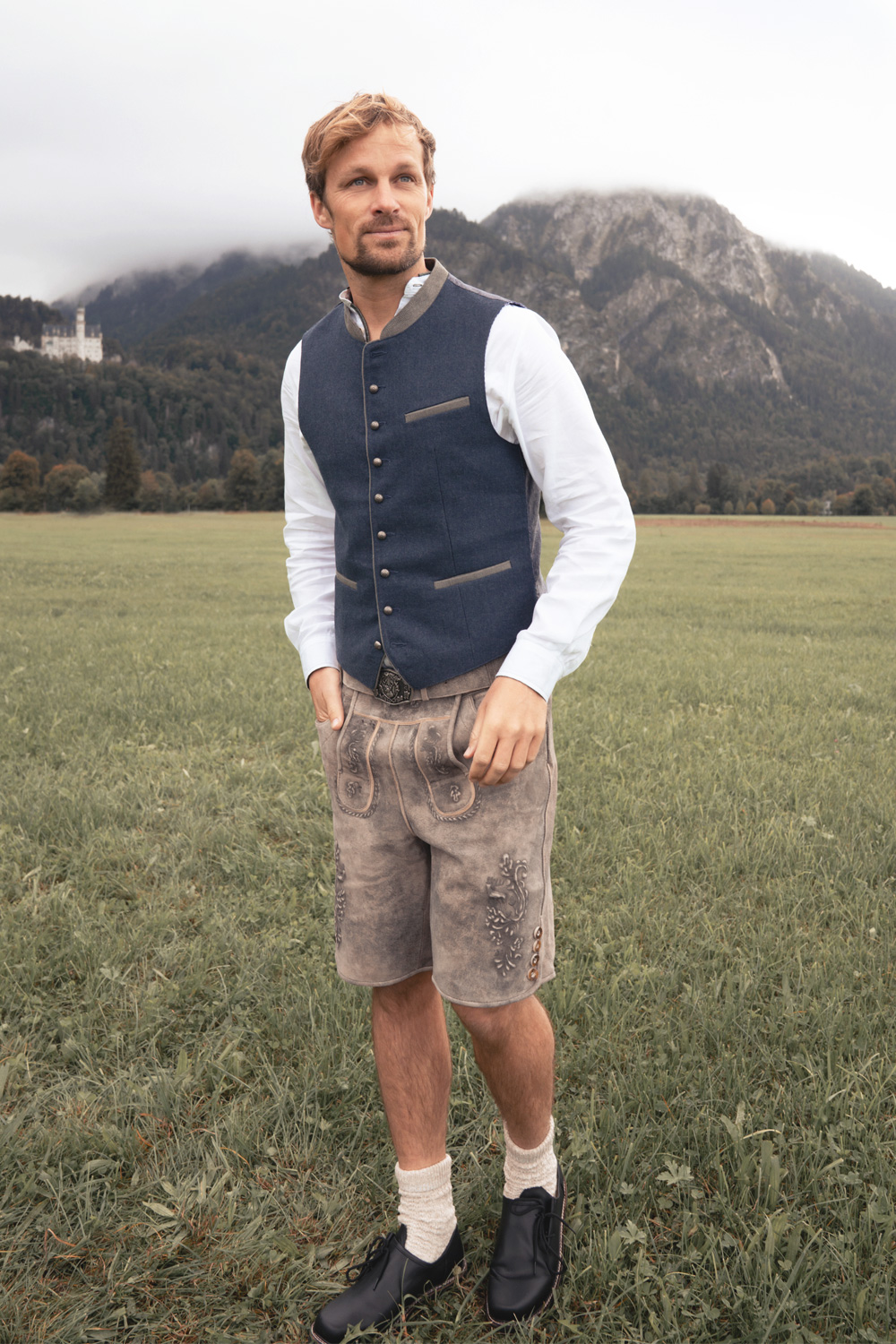 Kurze Wildbock Lederhose Maxl