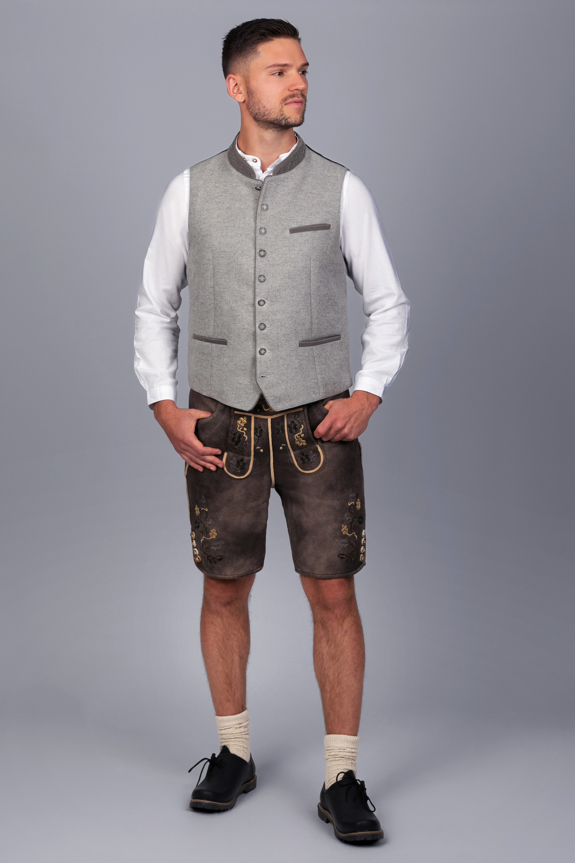 Trachten Weste Karl grau
