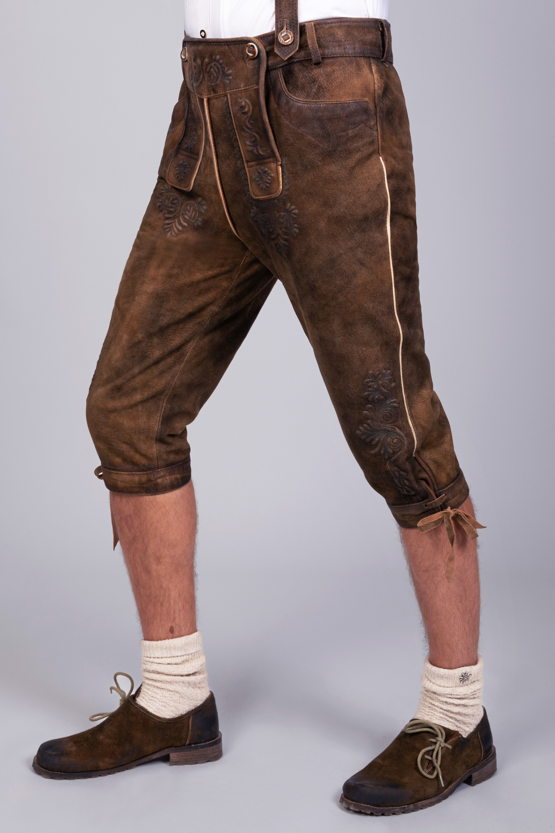 Kniebund Wildbock Lederhose Jan