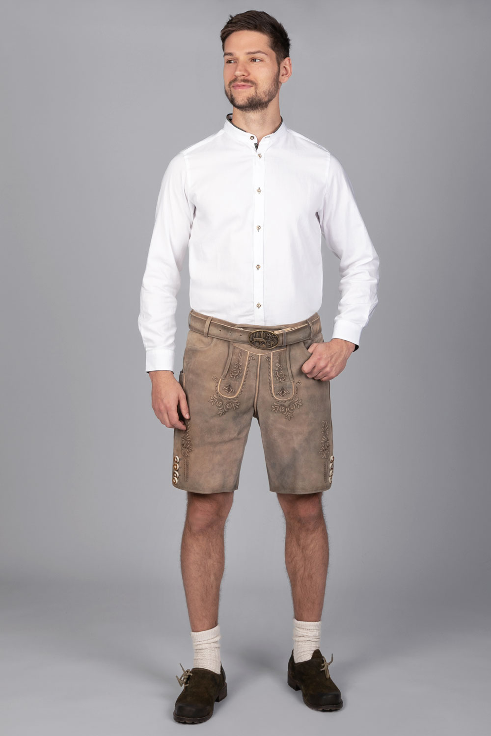 Kurze Wildbock Lederhose Lukas