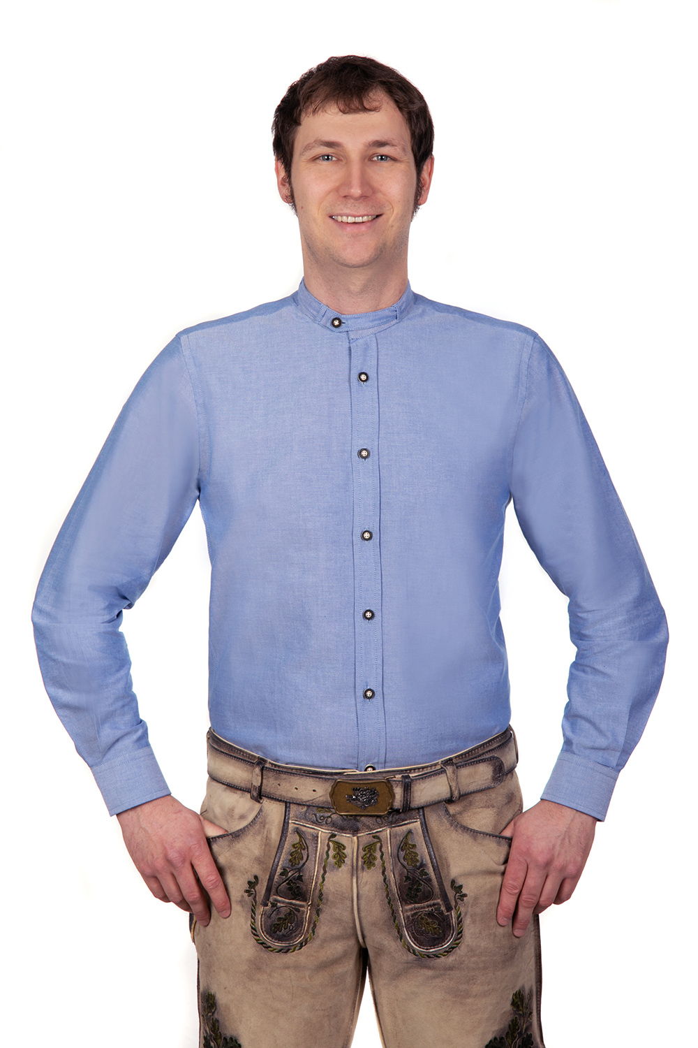 Trachtenhemd Hemd Ferdinand blau