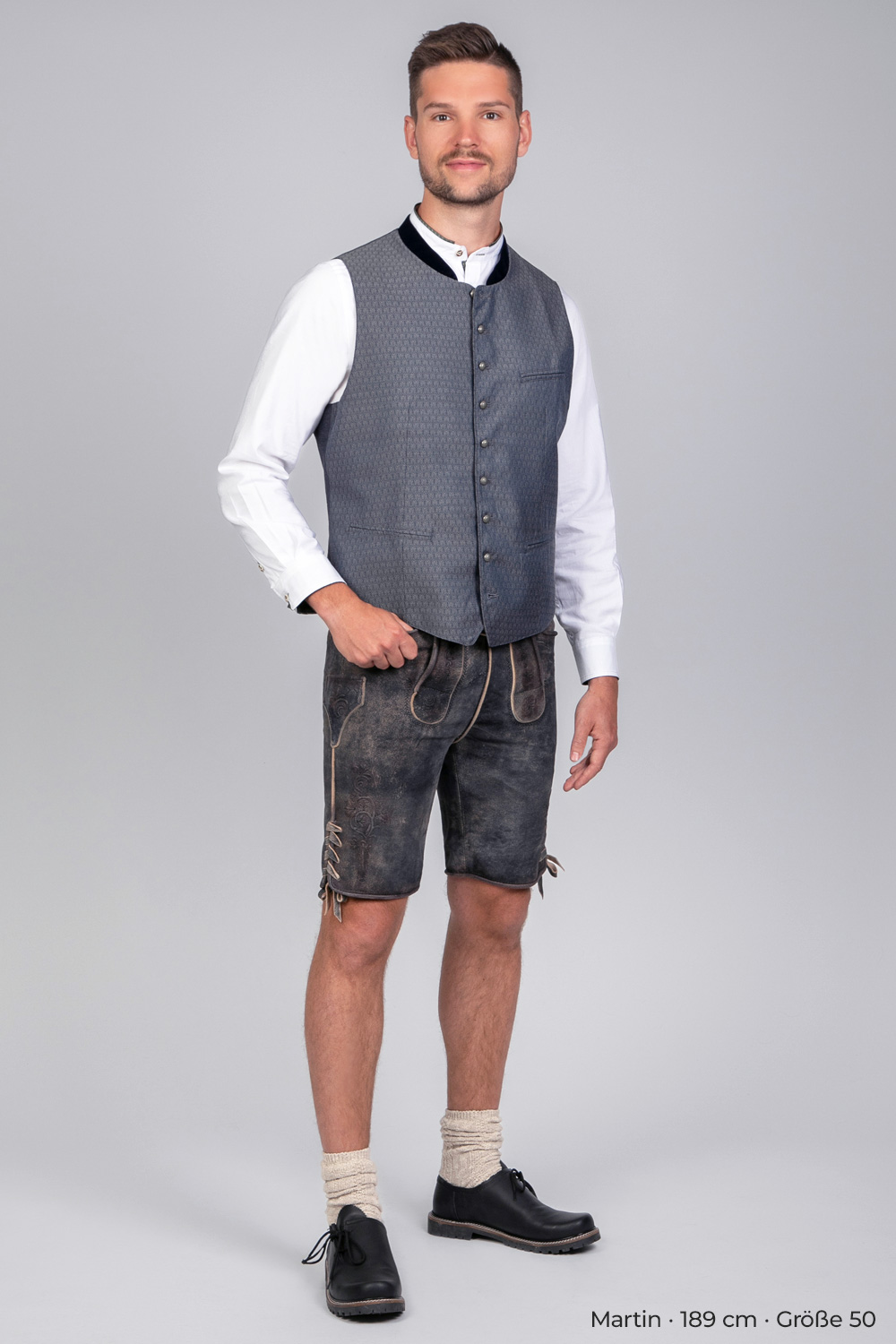 Kurze Wildbock Lederhose Tom