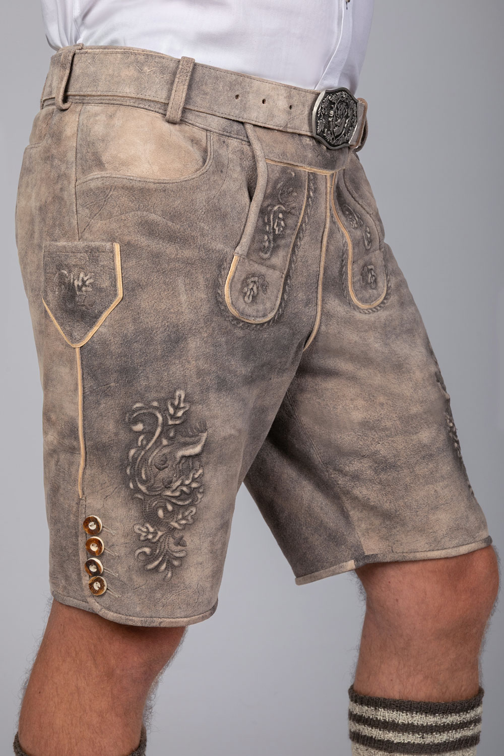 Kurze Wildbock Lederhose Maxl