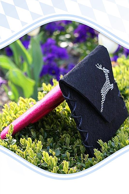 Dirndlschürzentasche Clutch Filz pink