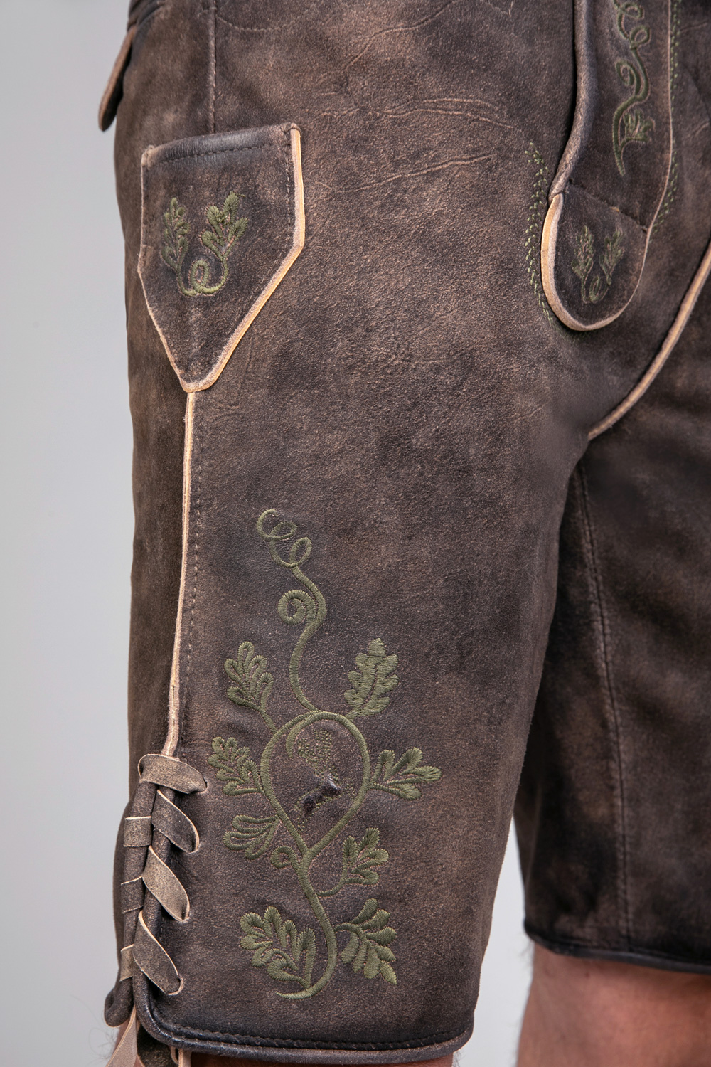 Kurze Wildbock Lederhose Gustl