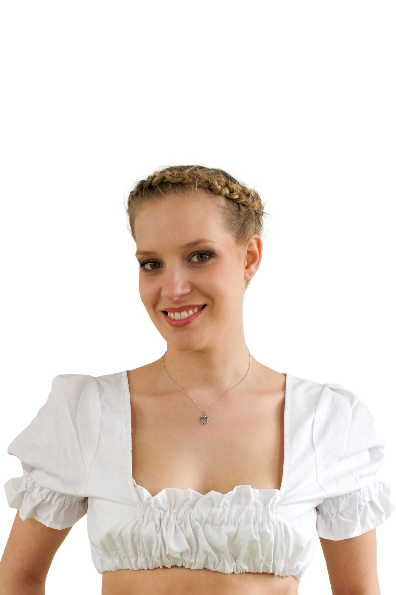 Klassisch elegante Dirndlbluse weiß