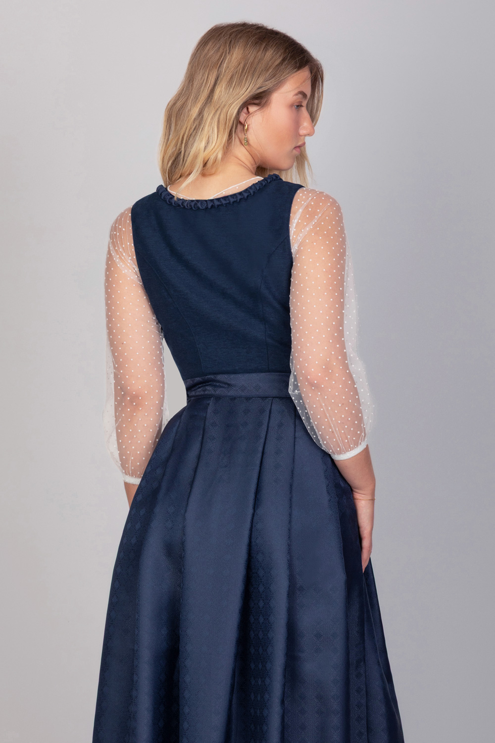 Langes Dirndl Clarissa Dunkelblau