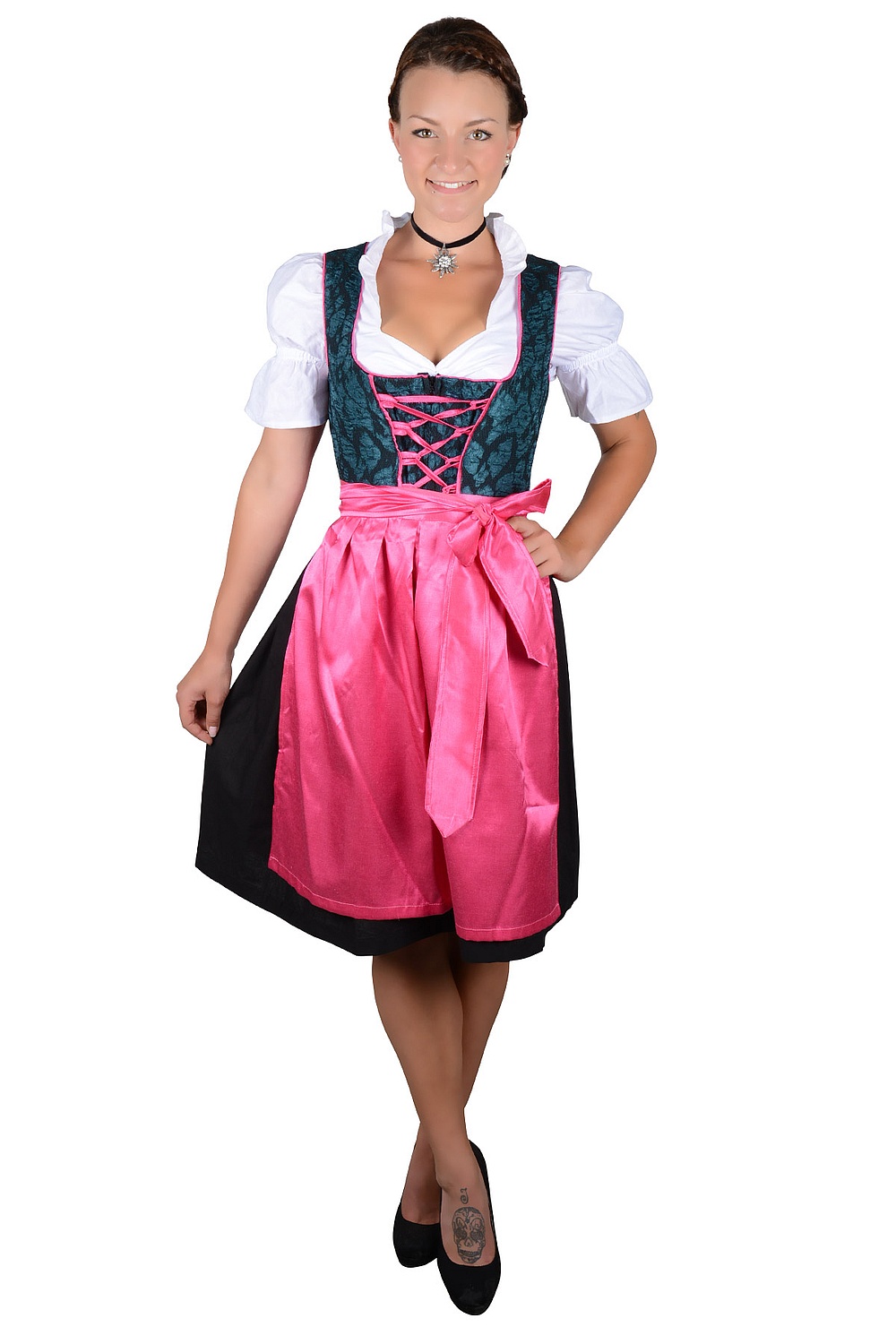 Mini Dirndl Lara pink petrol