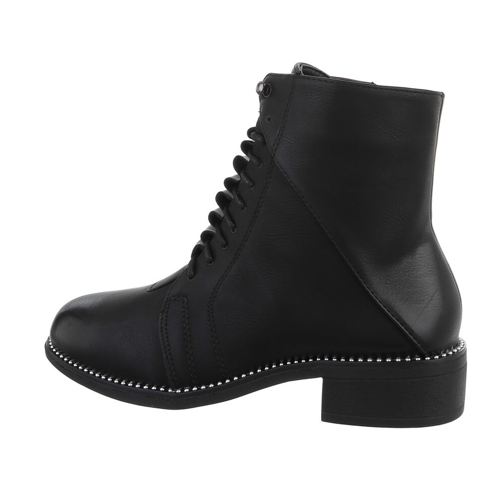 Damen Schnürstiefeletten 66-72-1 schwarz