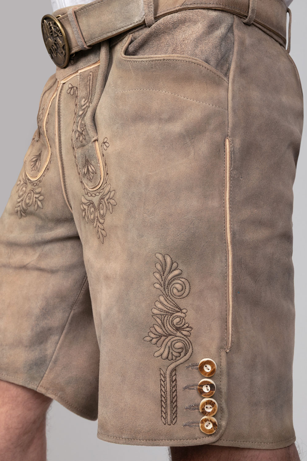 Kurze Wildbock Lederhose Lukas