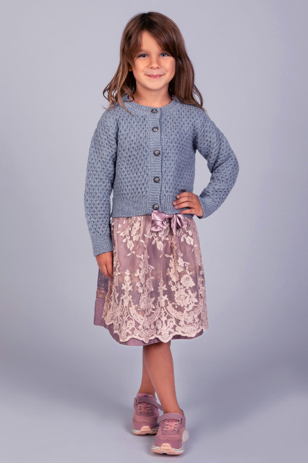 Kinder Strickjacke Theresa anthrazit