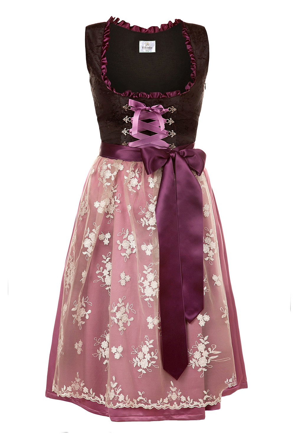 Midi Dirndl lila Alpentraum