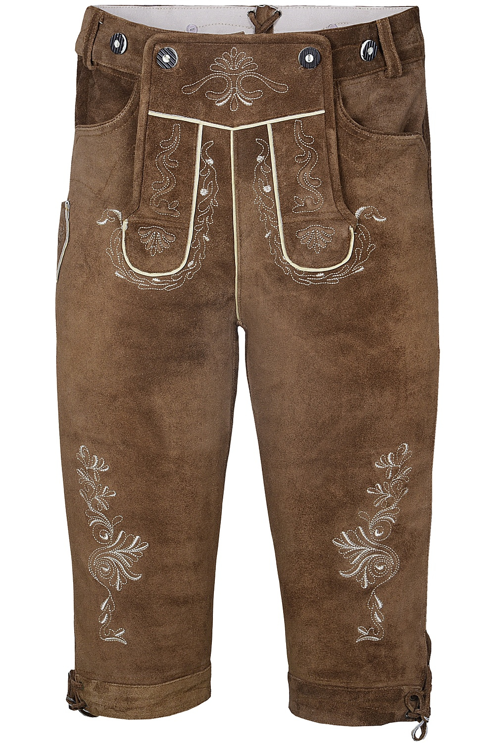 Trachtenlederhose Kniebundhose Hannes mittelbraun