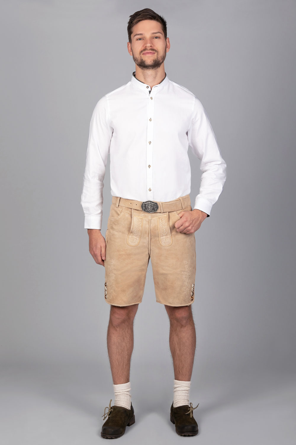 Kurze Wildbock Lederhose Balthasar