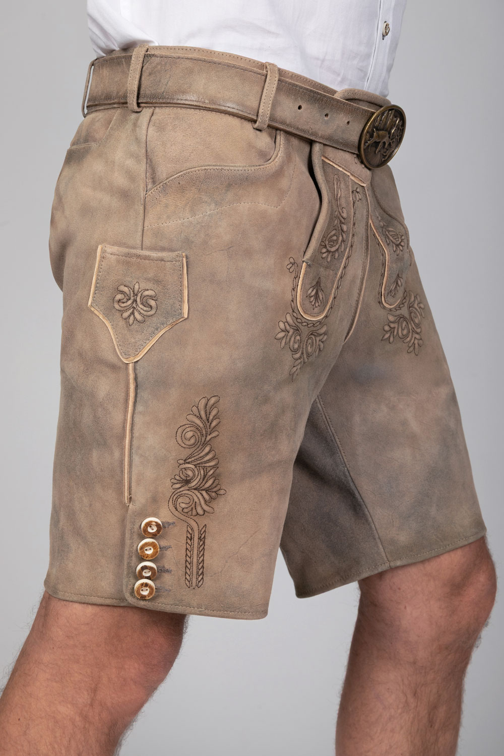 Kurze Wildbock Lederhose Lukas