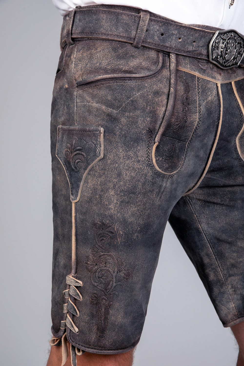 Kurze Wildbock Lederhose Tom
