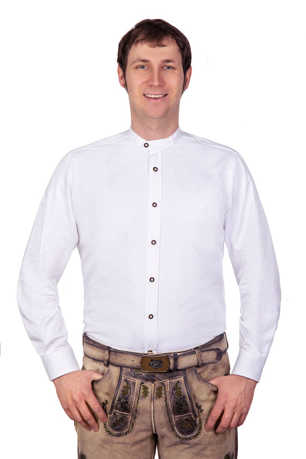 Pantaloni corti per costume bavarese Tracht, di pelle, con