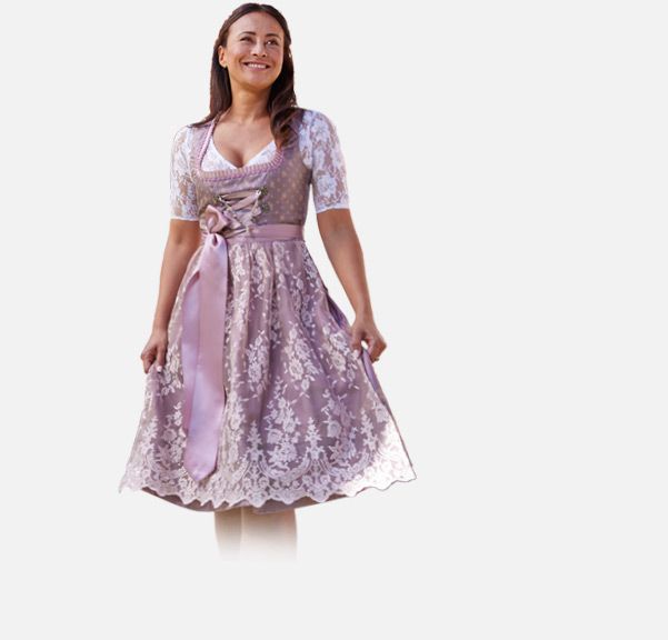 Traje Festivo Tiroles Traje Tirolesa Alpenmärchen Alm994 | Vestido Y Delantal Encaje | Azul Y Crema Traje Tirolés